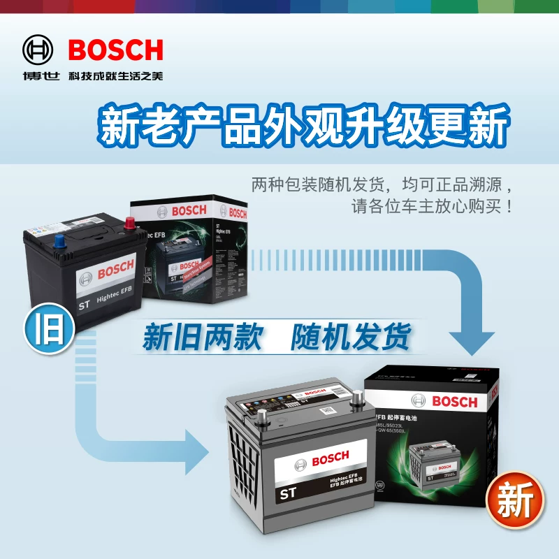 博世汽车电瓶EFB S95L适用丰田新汉兰达凯美瑞雅力士免维护蓄电池