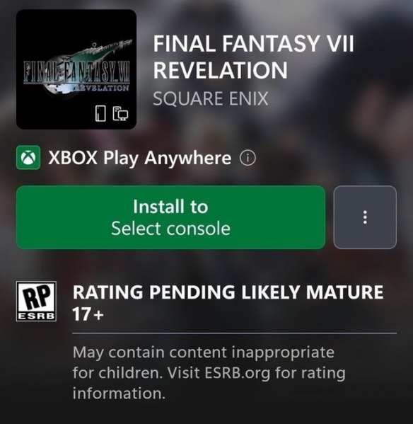 《FF7》或获M级评级！粉丝狂喜：这才是我们想要的